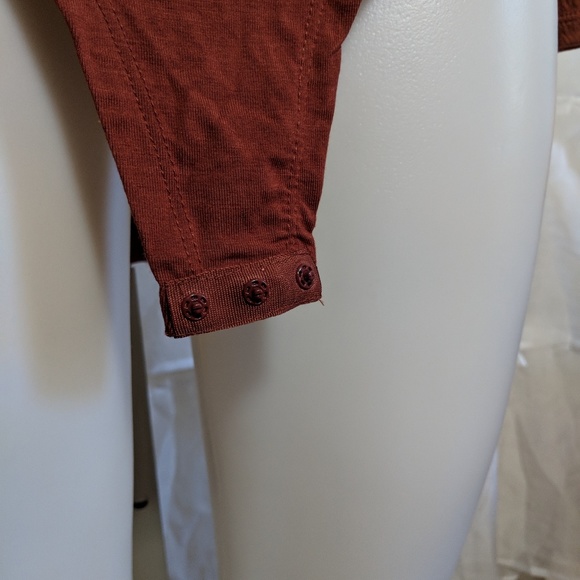 NWT High Neck Cold Shoulder Bell Sleeve Bodysuit - Picture 3 of 7